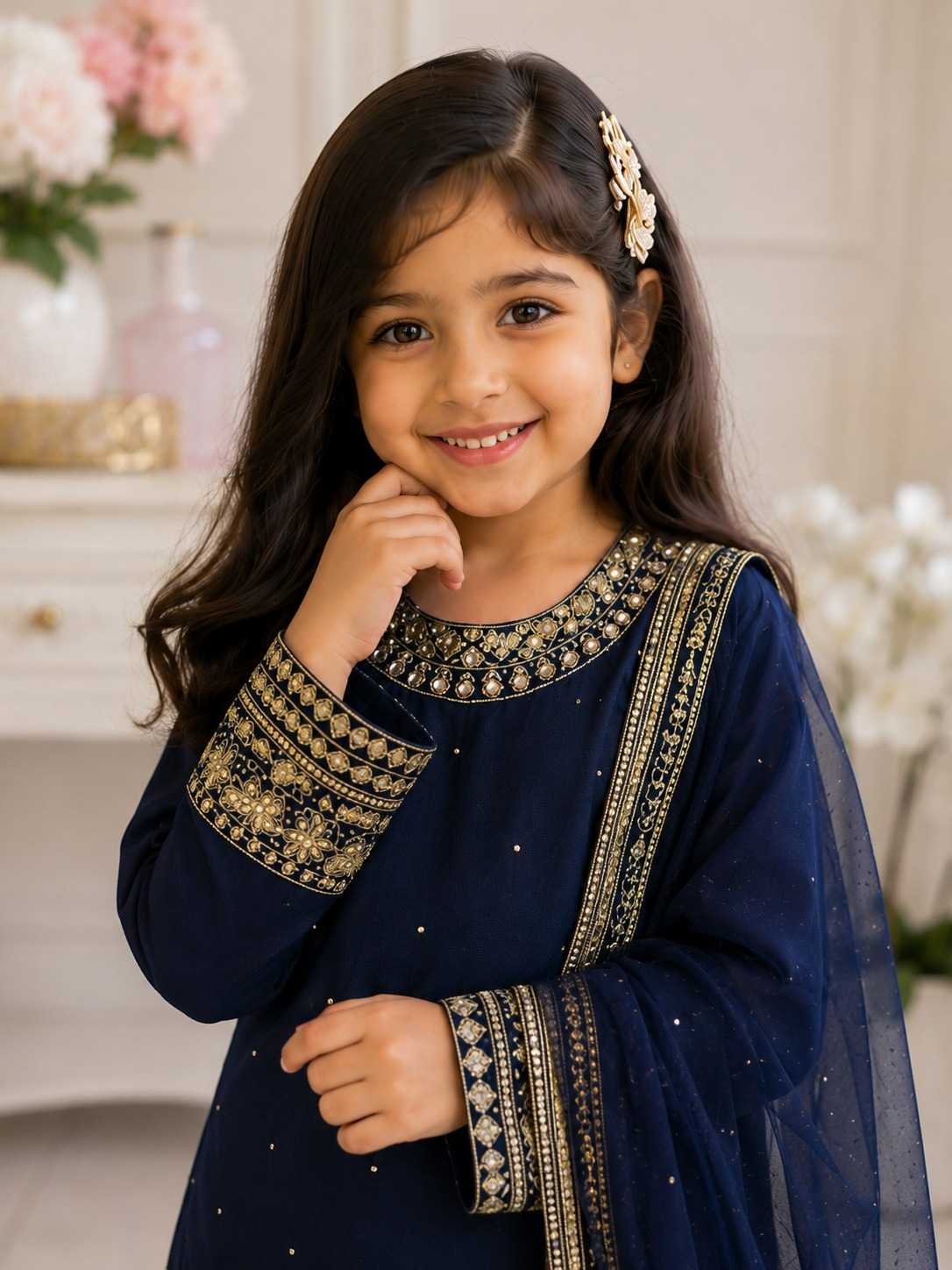Faux Georgette Kids Suit