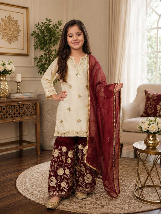 Premium Silk Kids Top & Pant