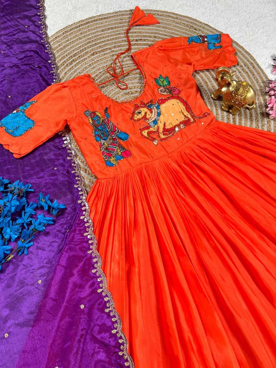 Advika Soft Silk Work Gown