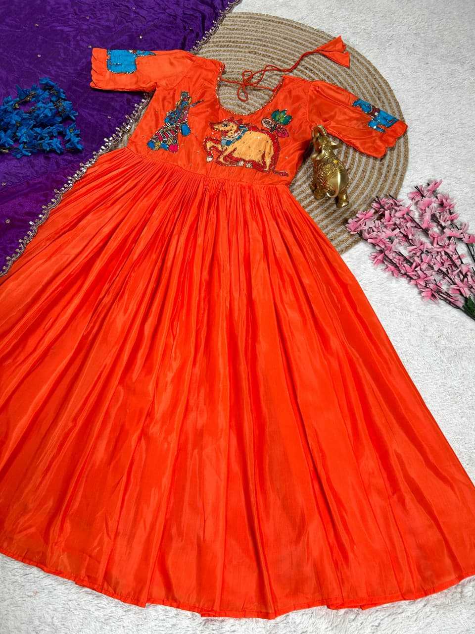 Advika Soft Silk Work Gown