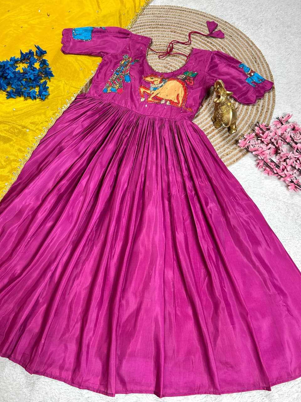 Advika Soft Silk Work Gown