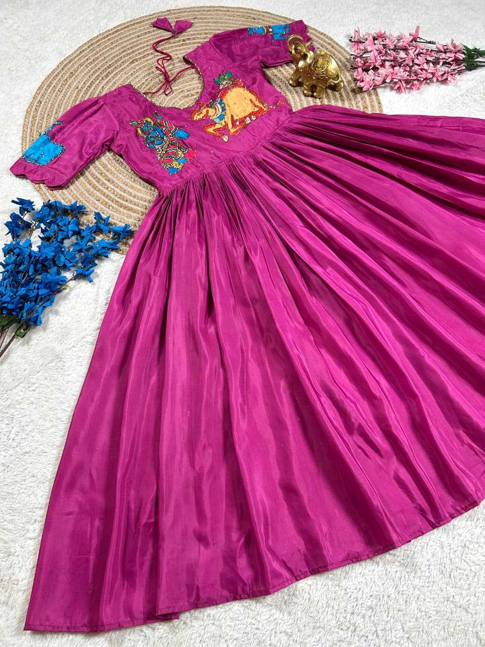 Advika Soft Silk Work Gown