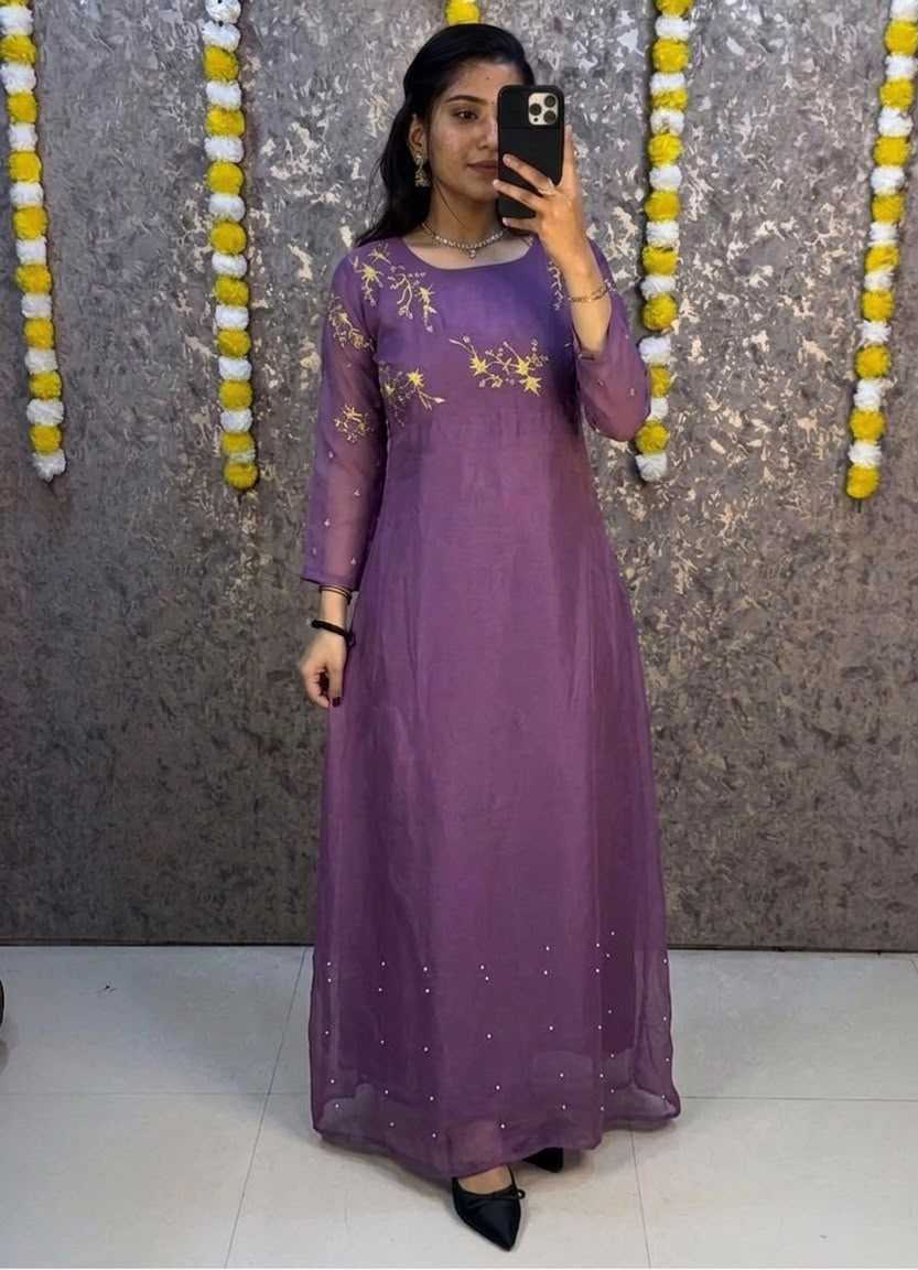 Georgette Embroidery Gown
