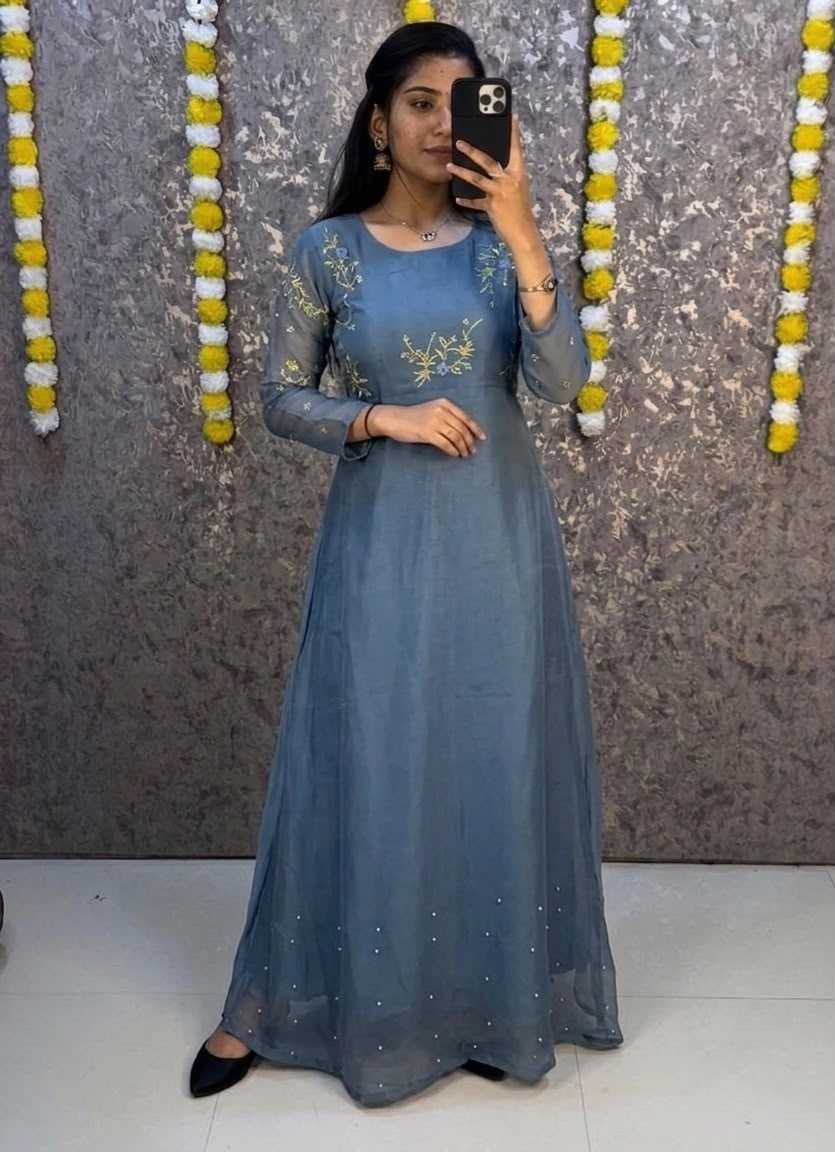 Georgette Embroidery Gown