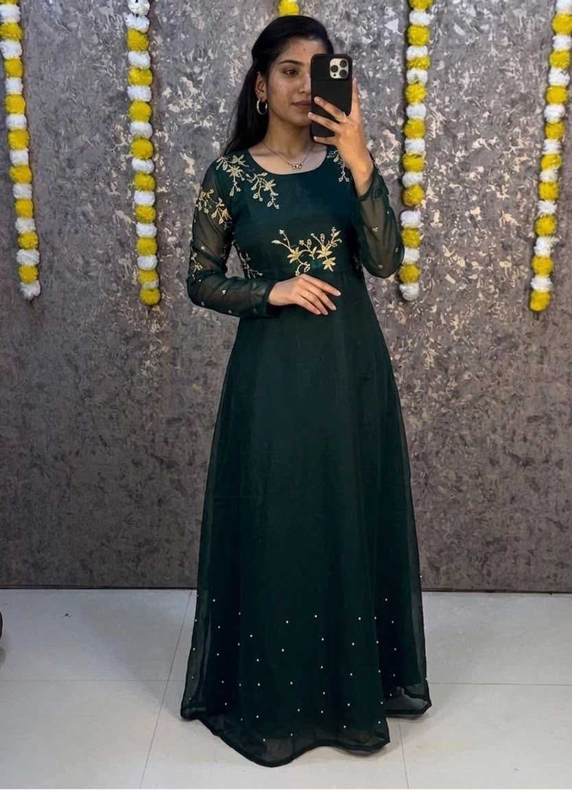 Georgette Embroidery Gown
