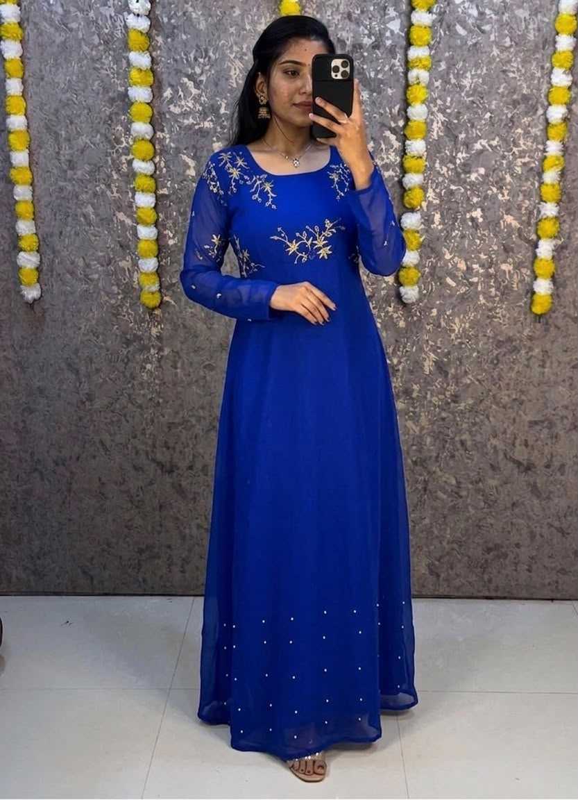 Georgette Embroidery Gown