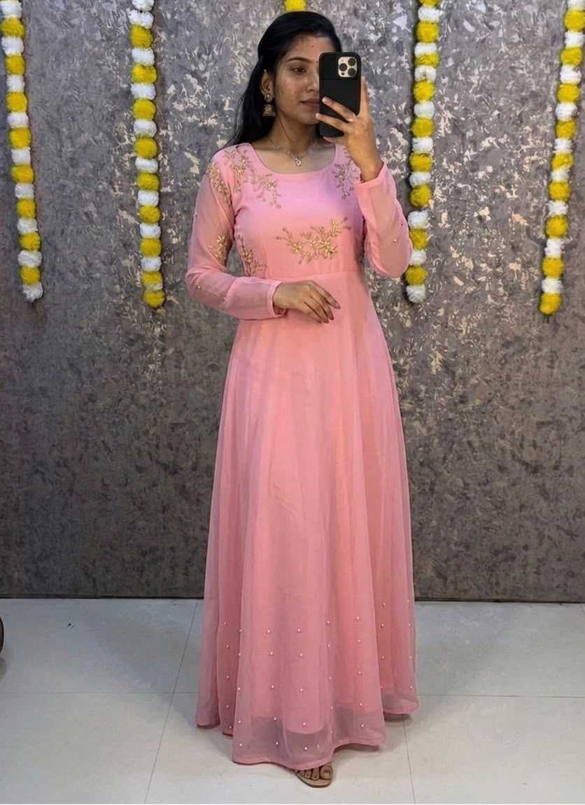 Georgette Embroidery Gown
