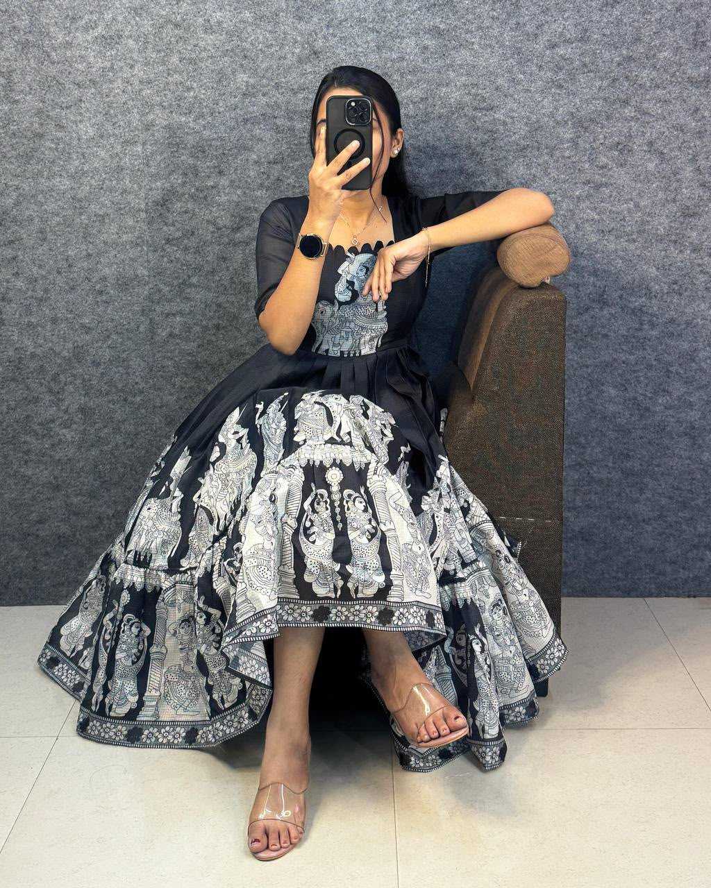 Printed Gown