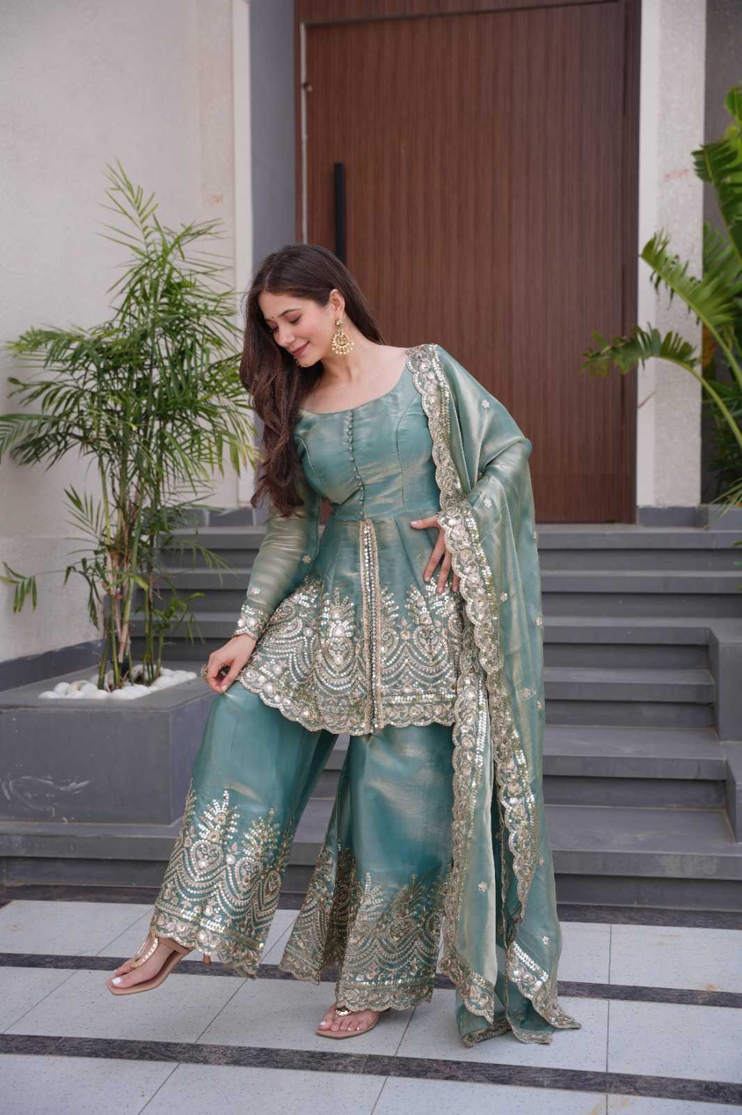 Silk Embroidery Suit