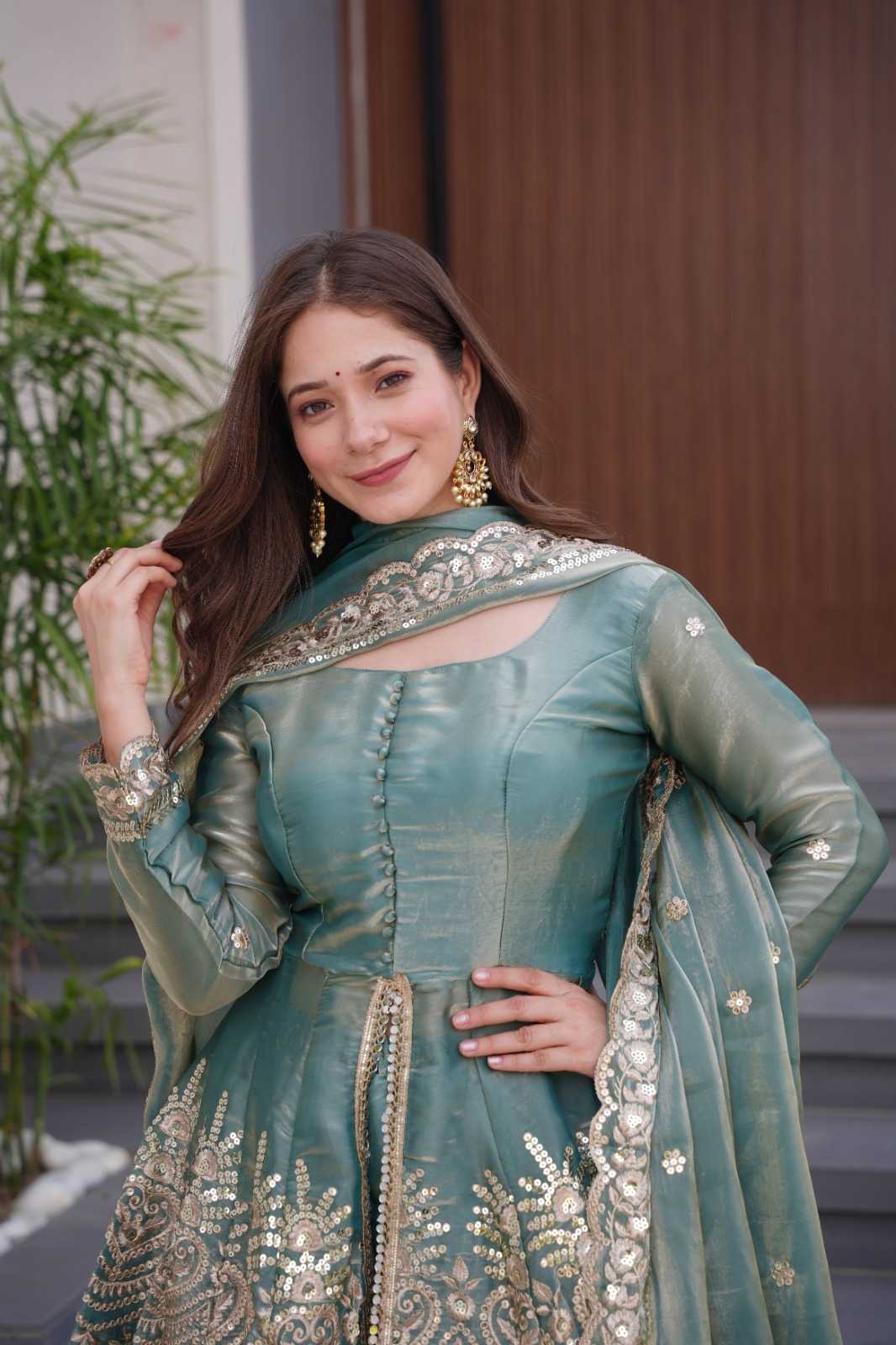 Silk Embroidery Suit