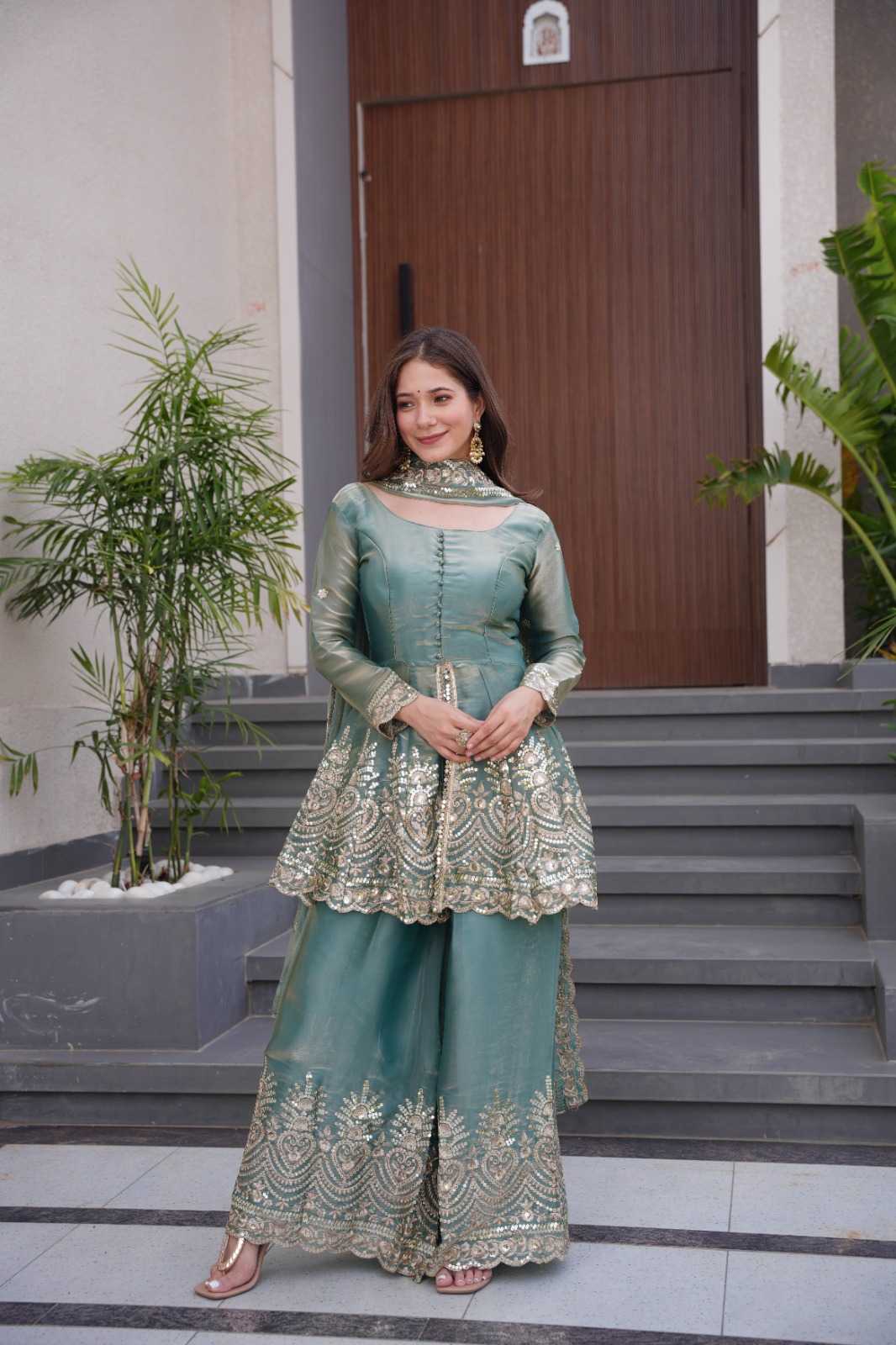 Silk Embroidery Suit
