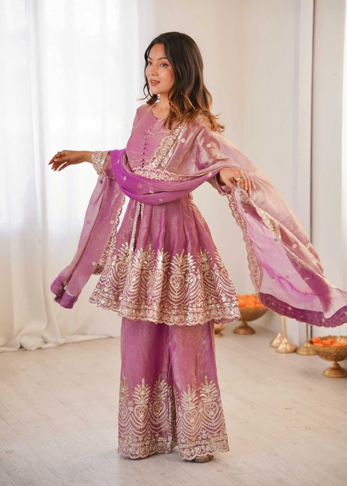 Silk Embroidery Suit