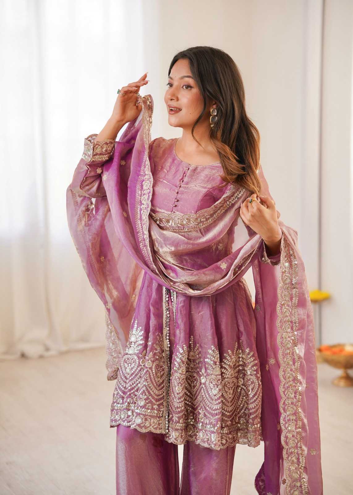 Silk Embroidery Suit