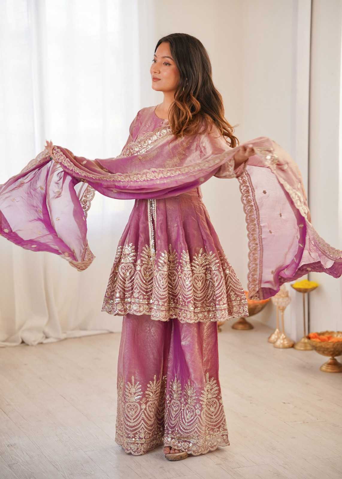 Silk Embroidery Suit