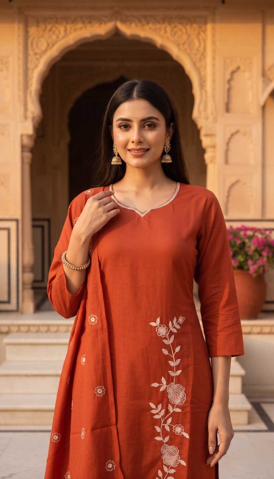 Heavy Roman Silk Ladies Suit