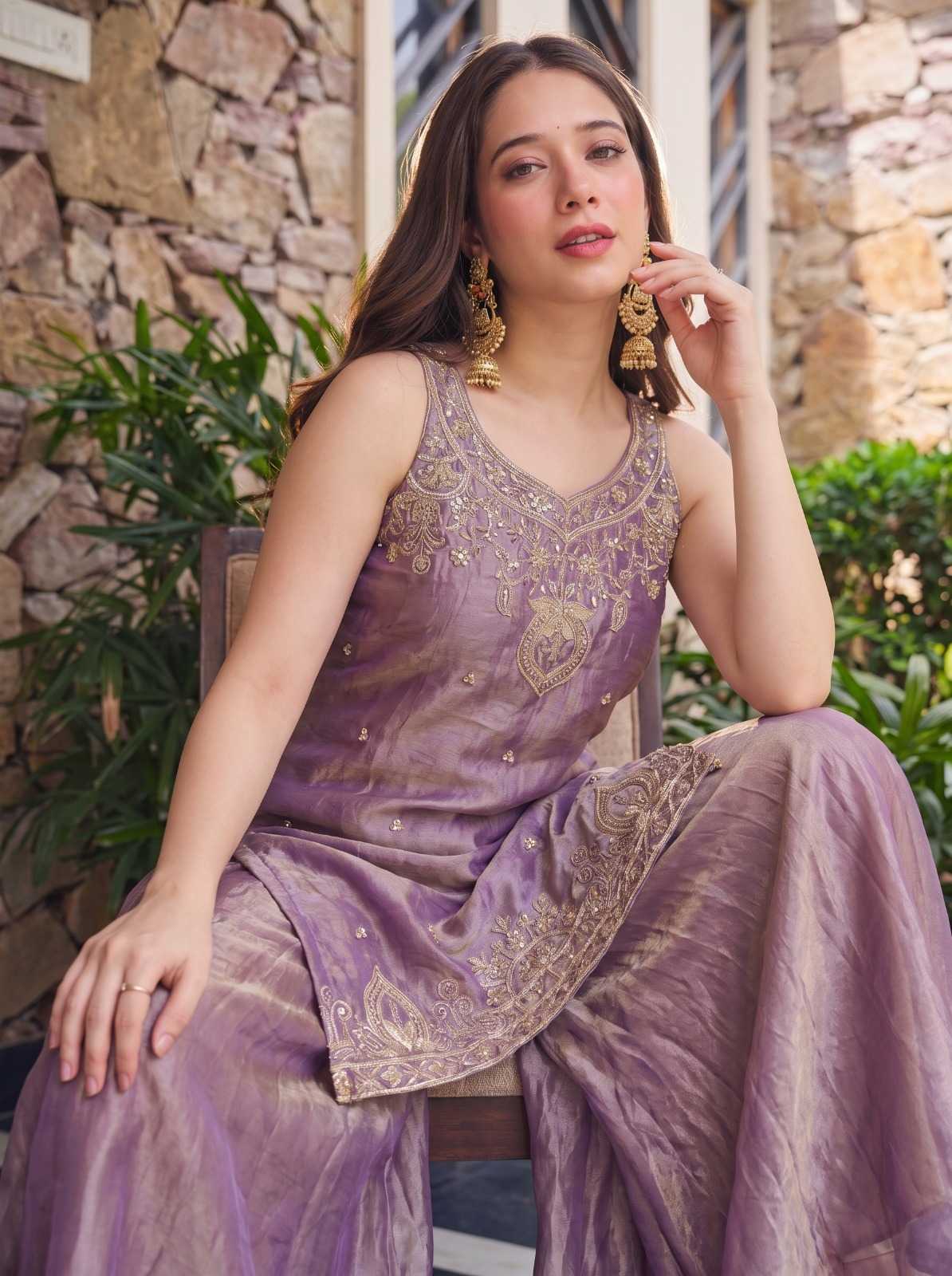 Satin Embroidery Suit 1022