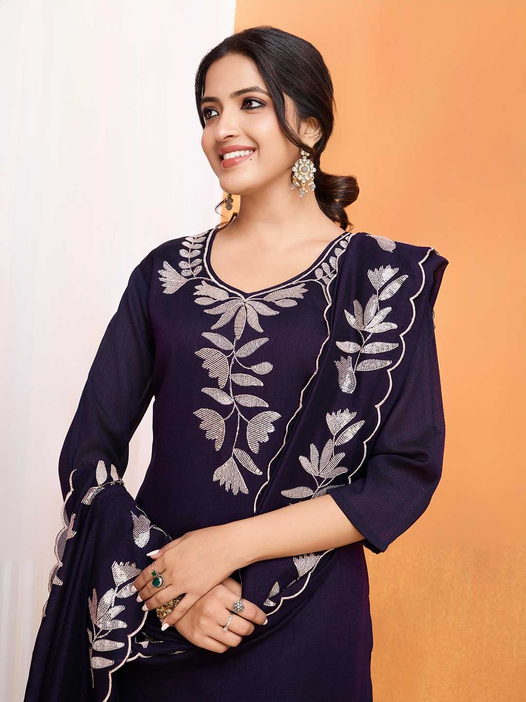 Soft Vichitra Party Wear Kurti