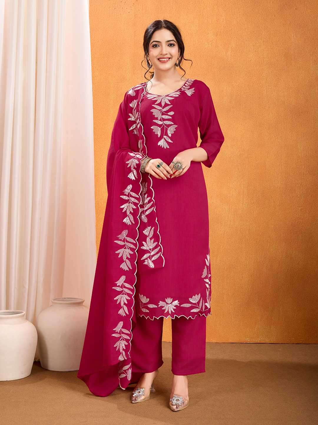 Soft Vichitra Party Wear Kurti