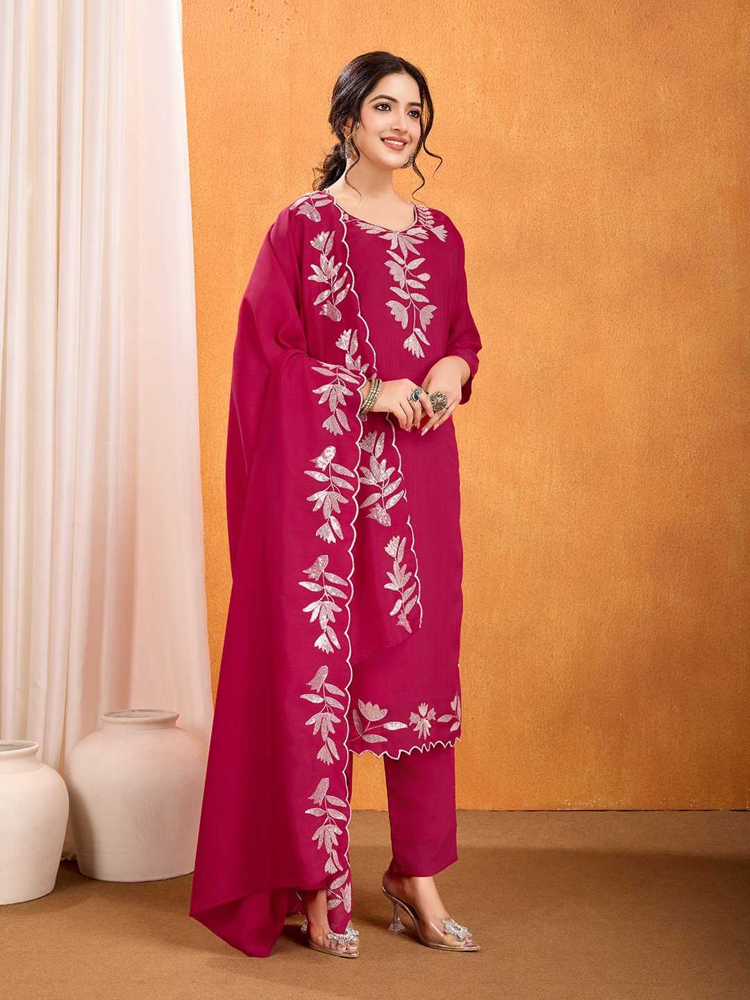 Soft Vichitra Party Wear Kurti