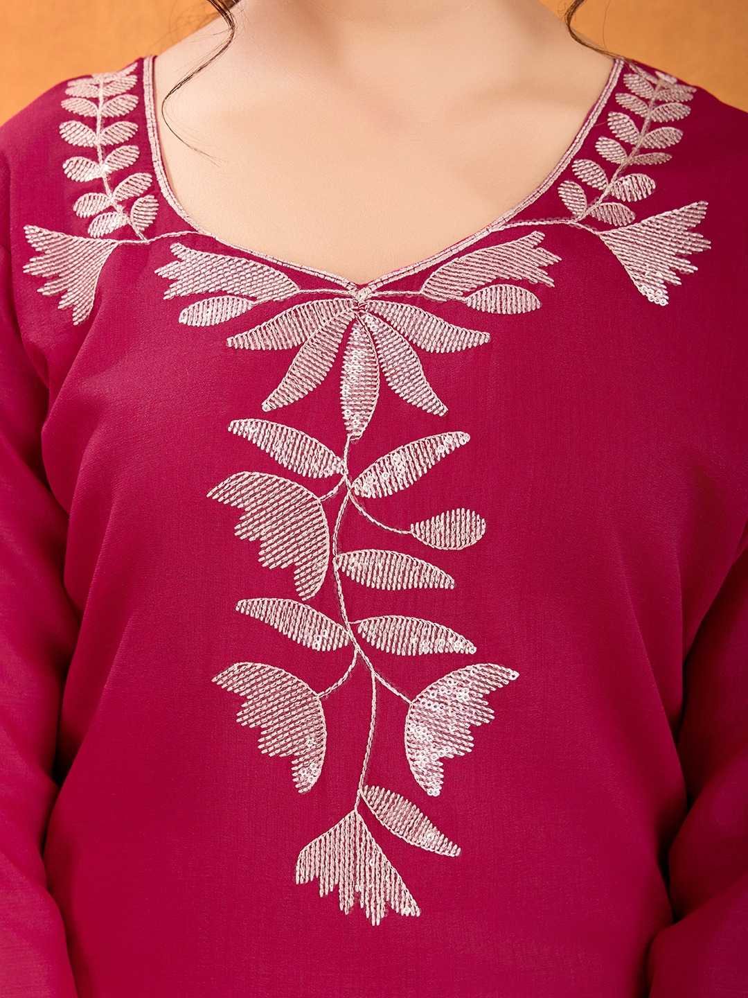 Soft Vichitra Party Wear Kurti
