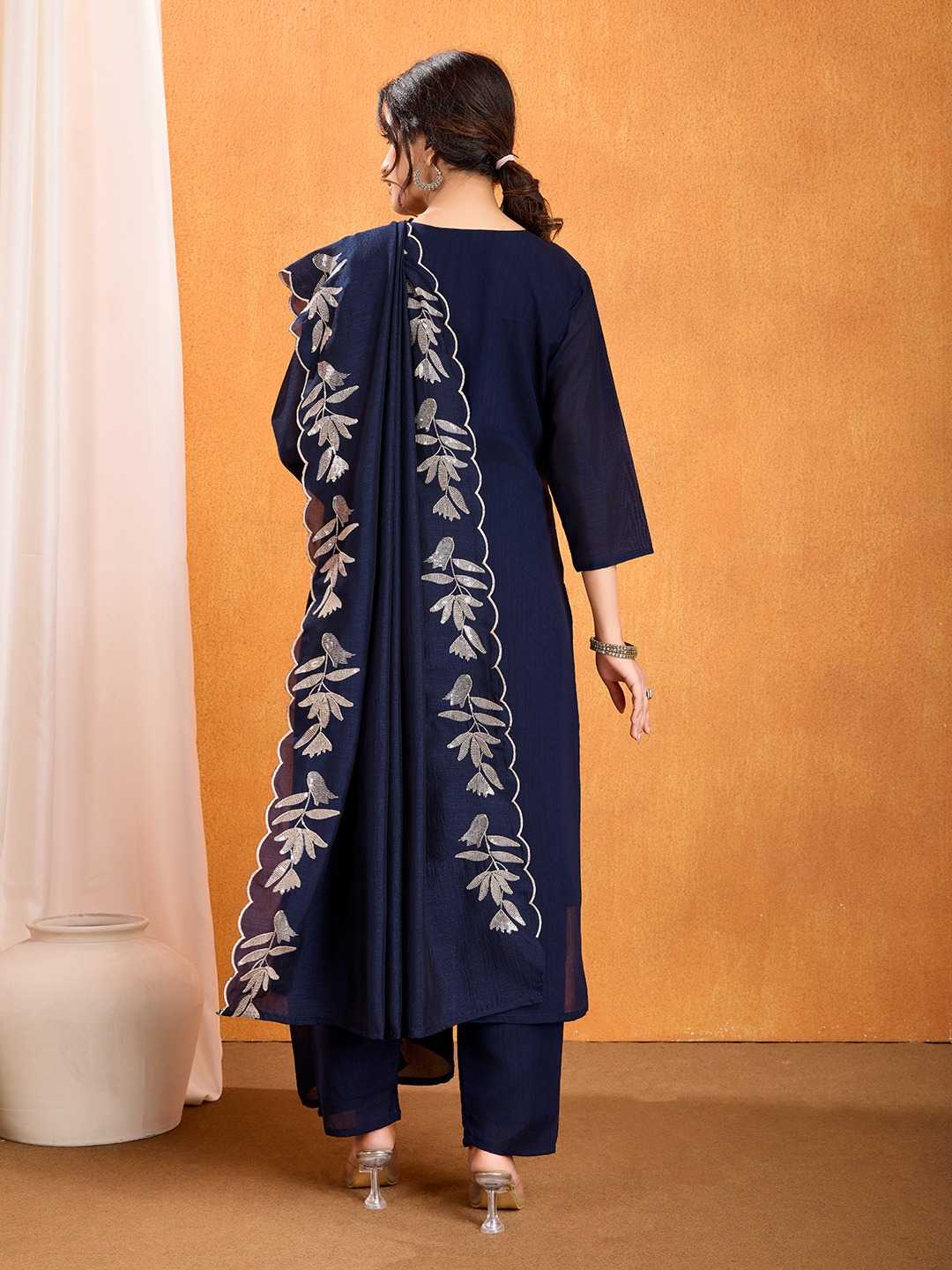 Soft Vichitra Party Wear Kurti
