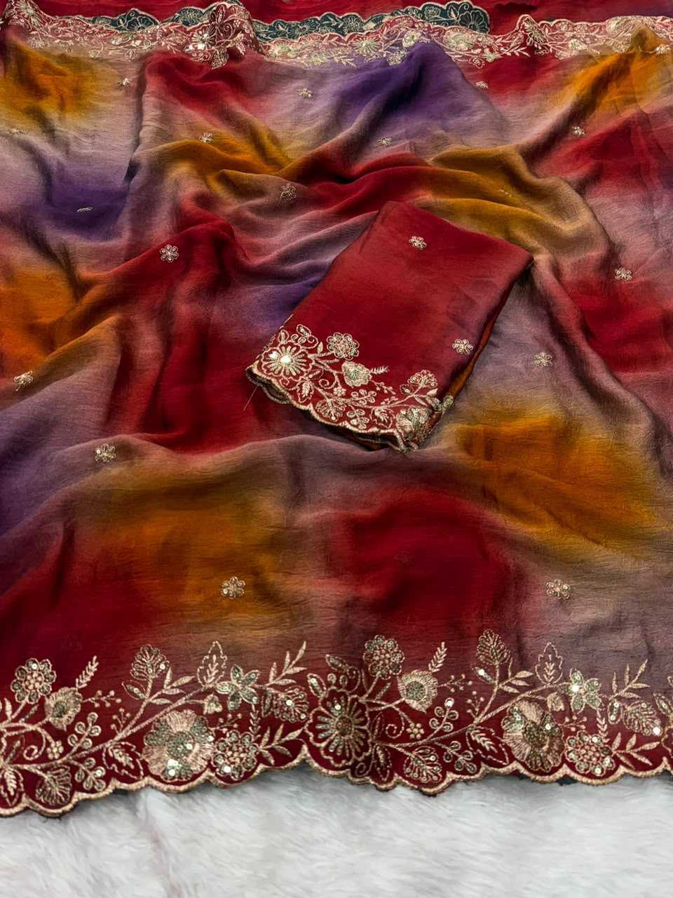 Devika Crush Silk Printed Saree