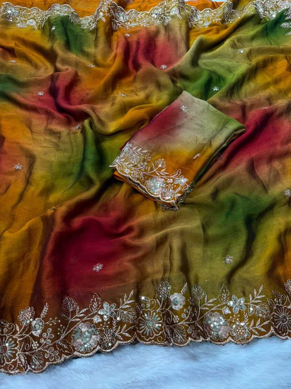 Devika Crush Silk Printed Saree