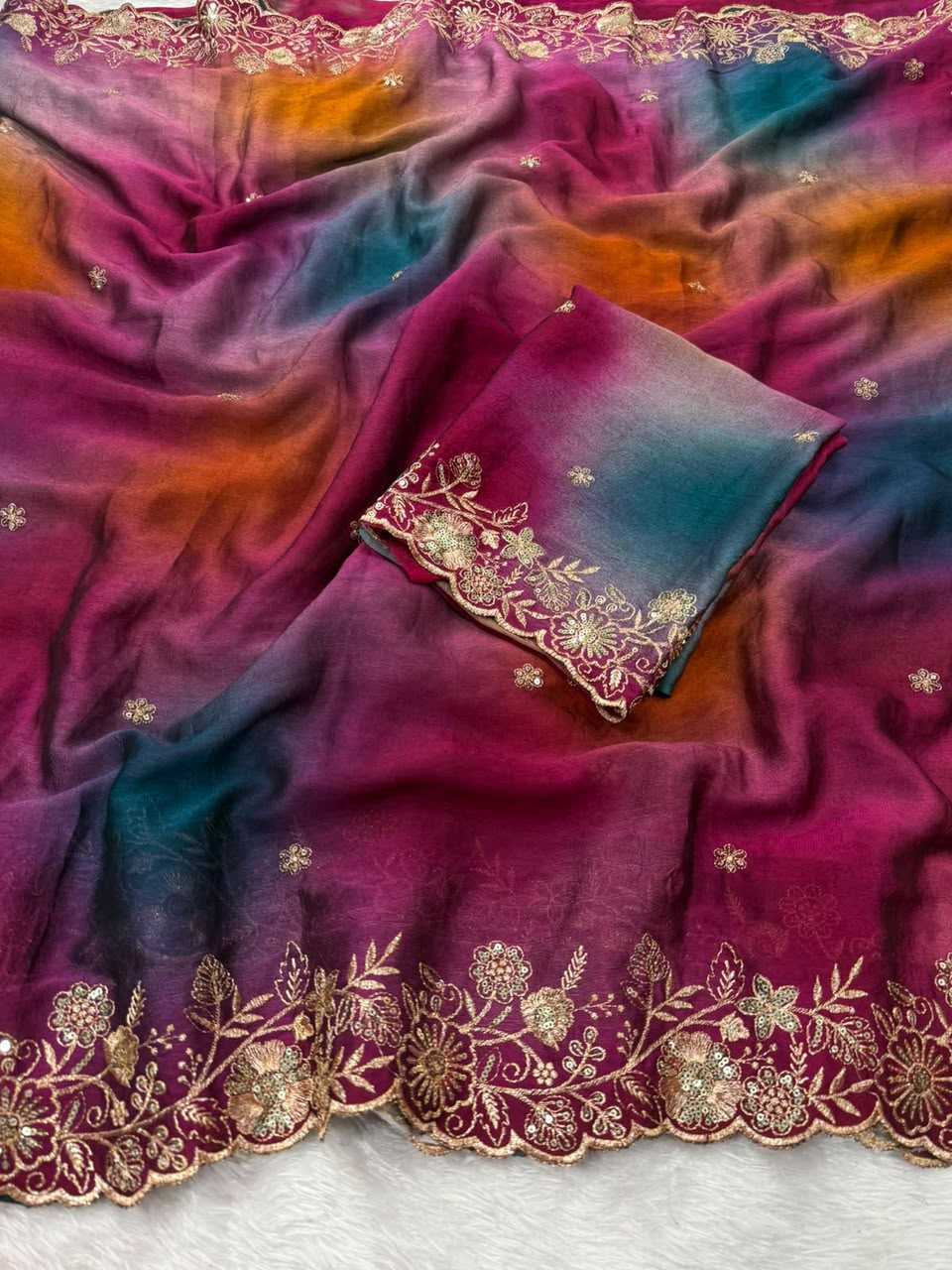 Devika Crush Silk Printed Saree