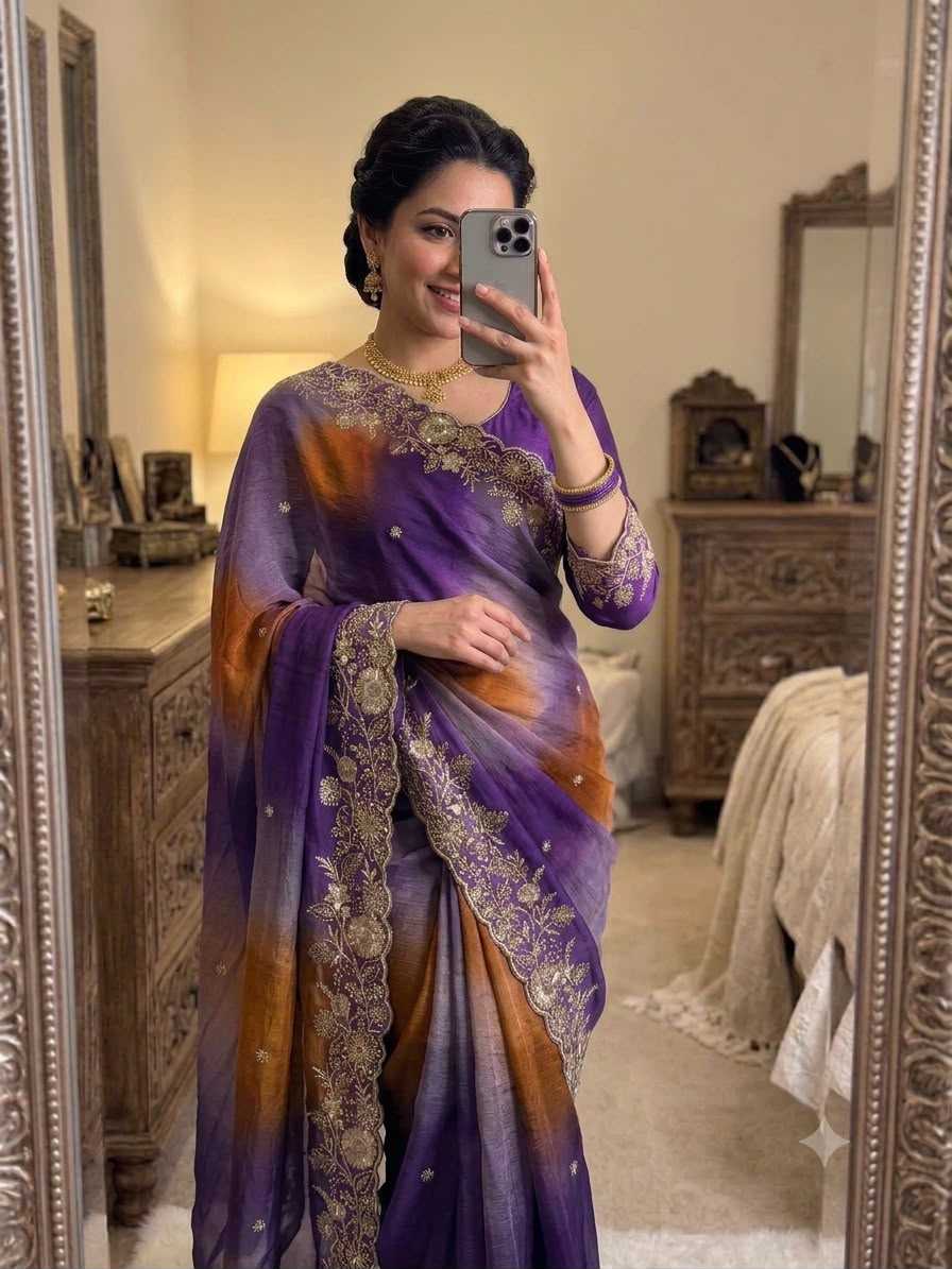 Devika Crush Silk Printed Saree