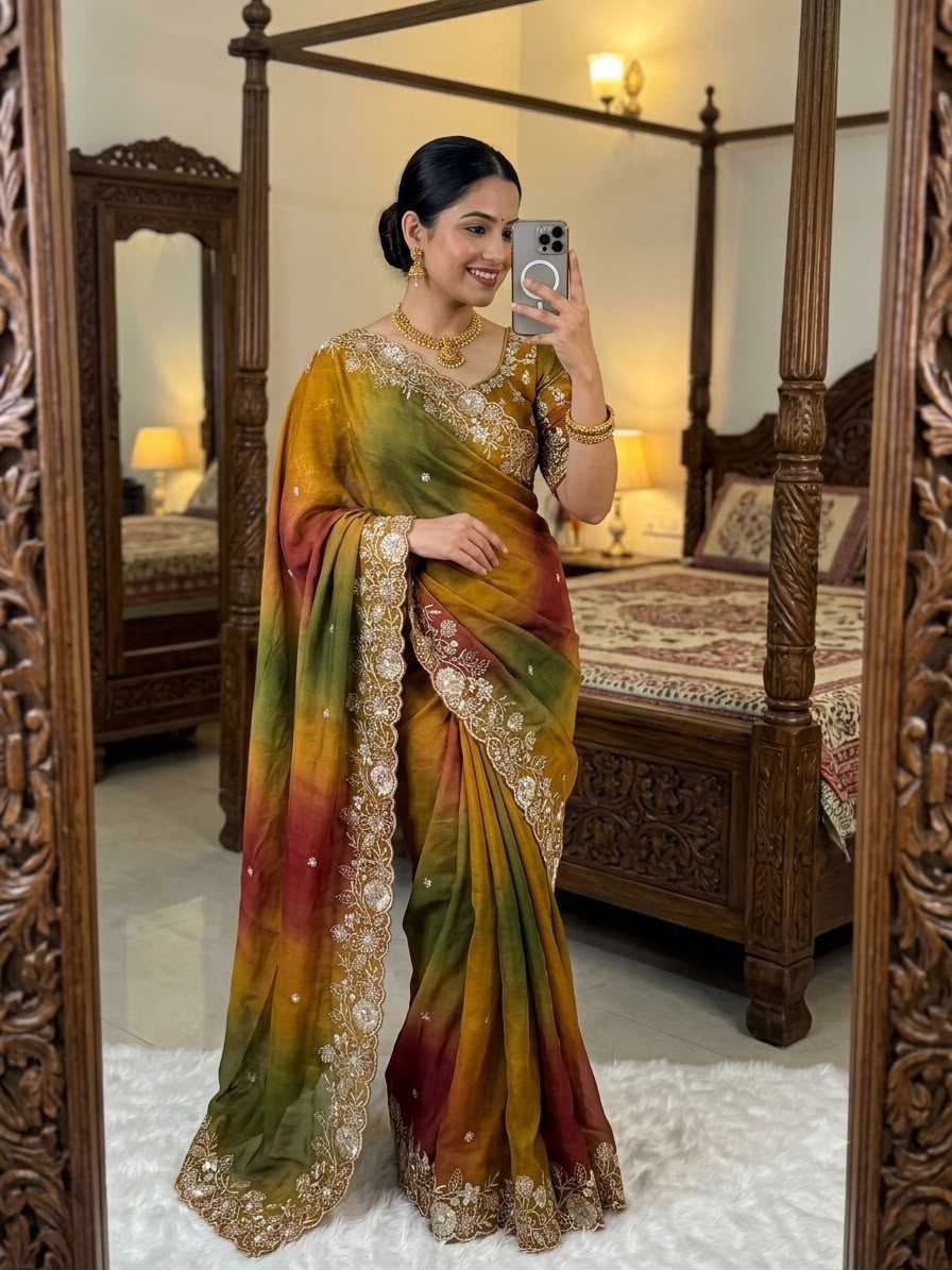 Devika Crush Silk Printed Saree