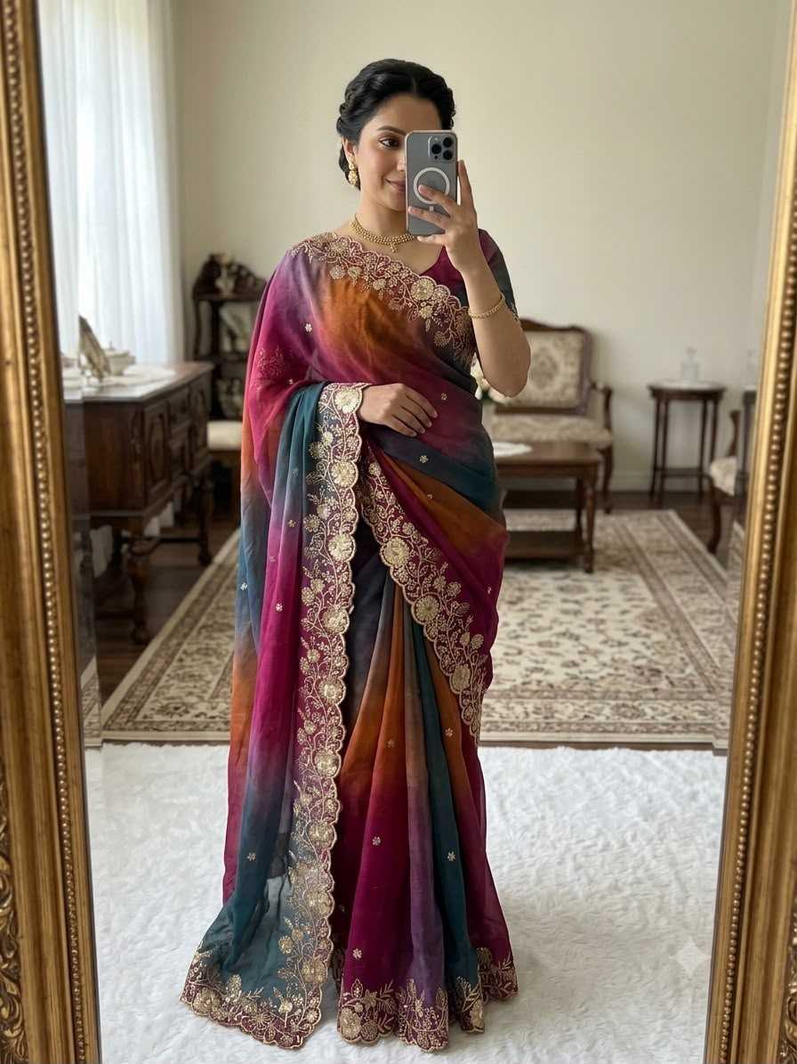 Devika Crush Silk Printed Saree