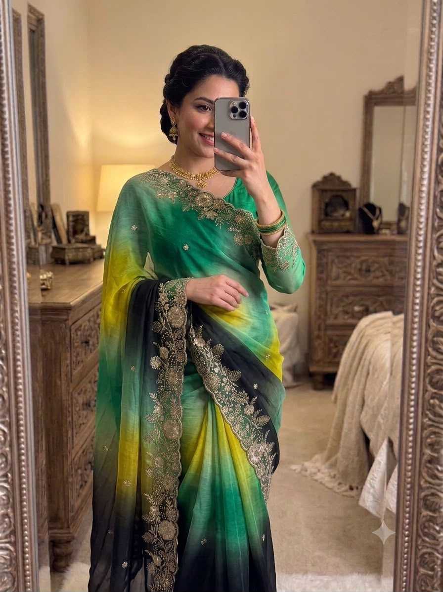 Devika Crush Silk Printed Saree