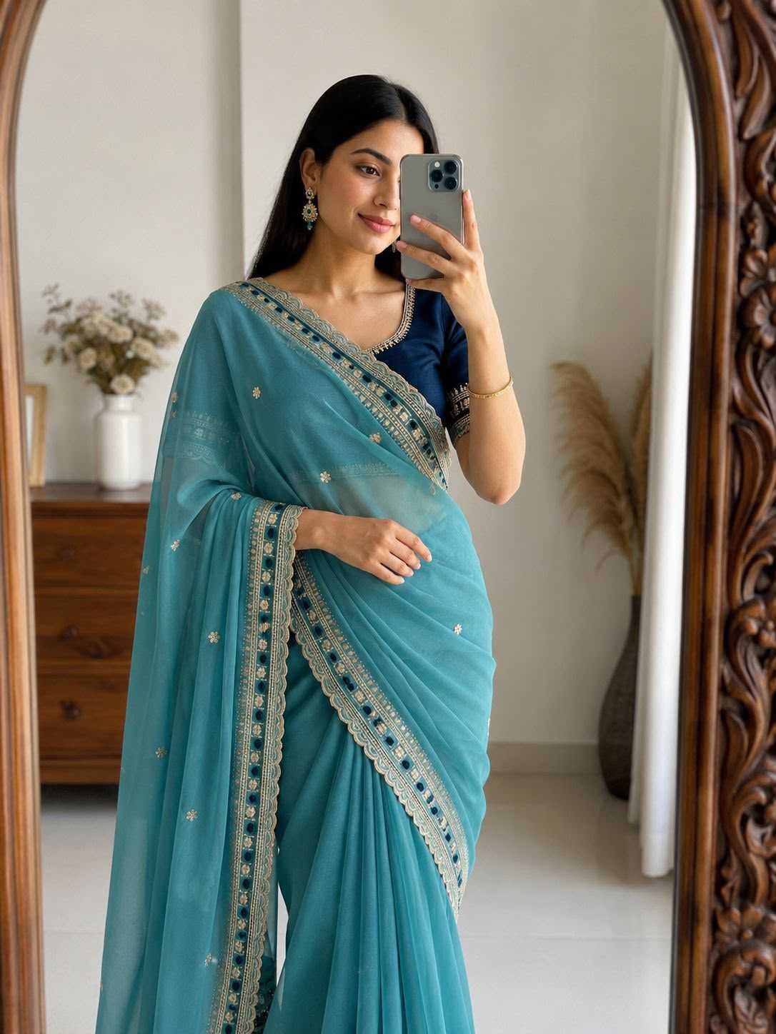 Drishti Premium Georgette Designer Saree