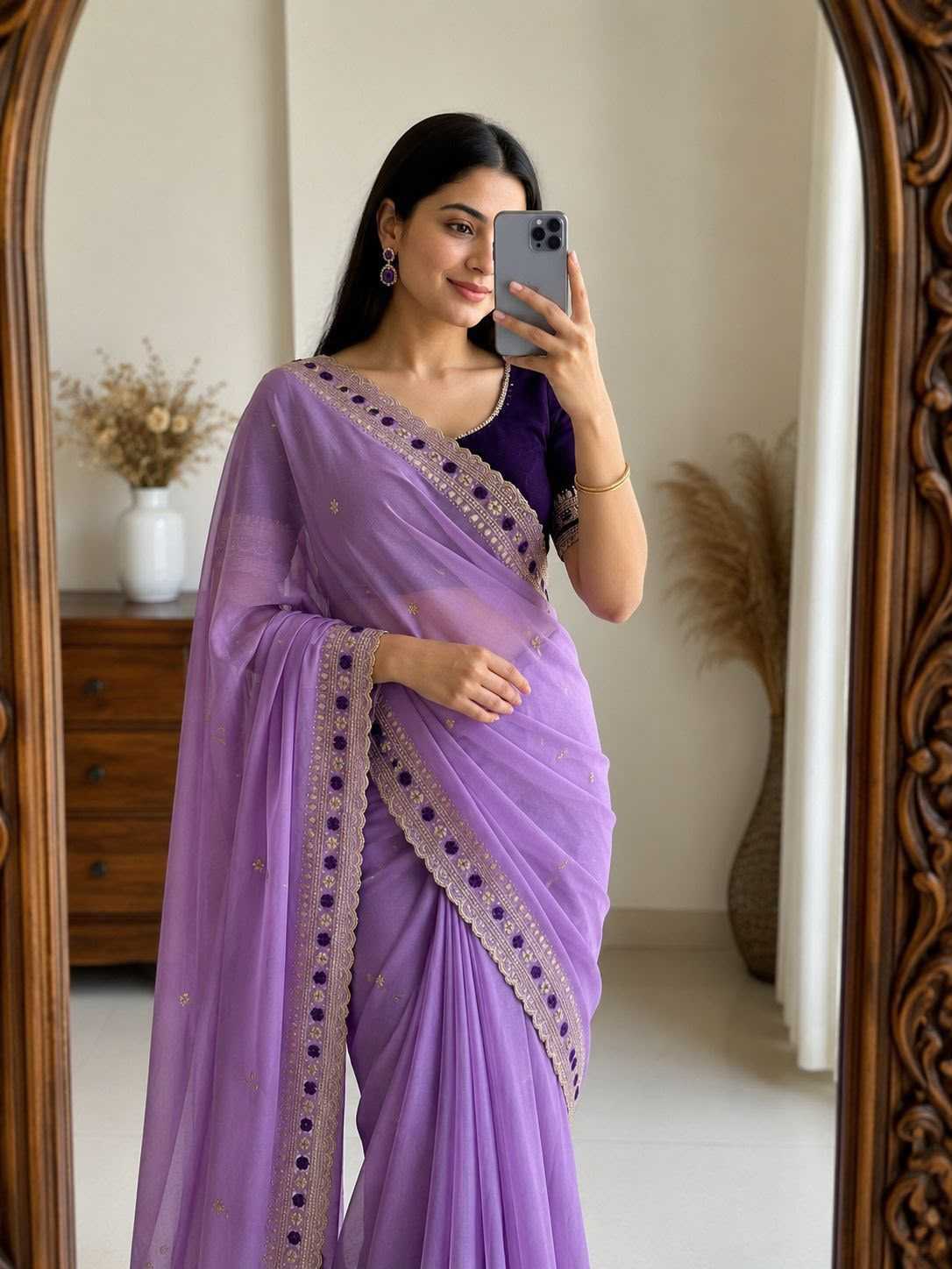 Drishti Premium Georgette Designer Saree