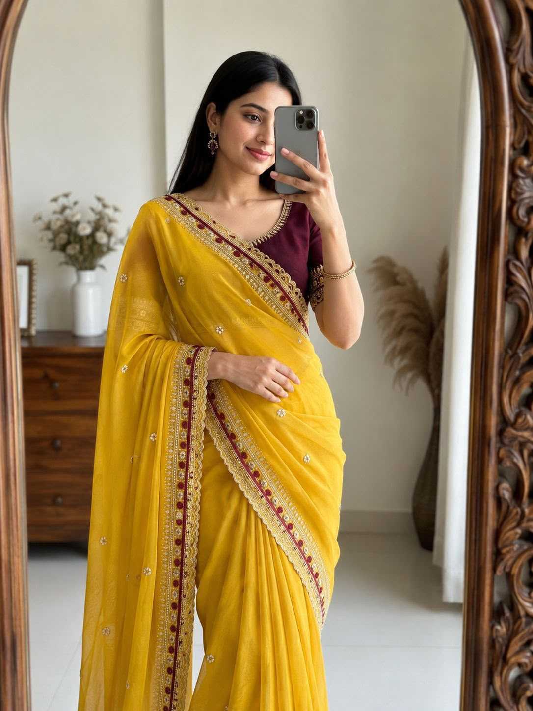 Drishti Premium Georgette Designer Saree