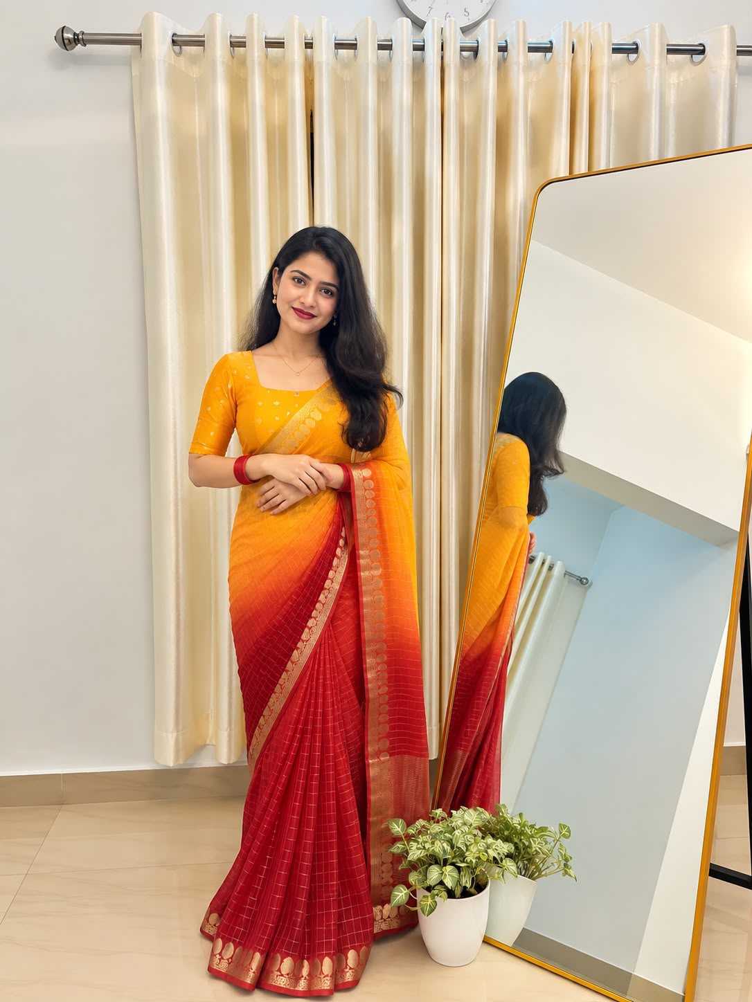 Ekta Poly Georgette Designer Saree