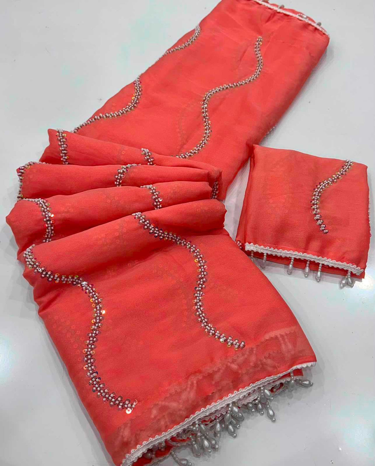 Eshani Premium Georgette Designer Saree