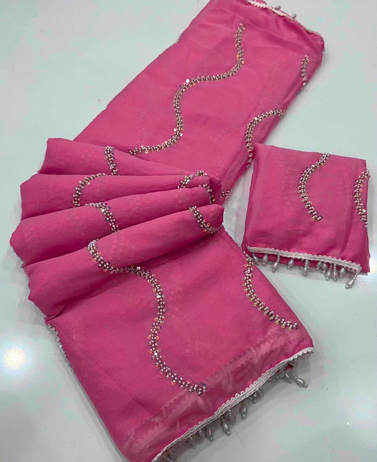 Eshani Premium Georgette Designer Saree