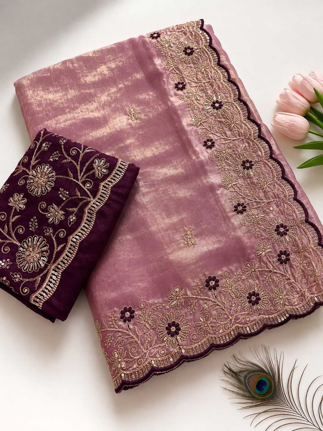 Janhvi Satin Sequence Saree