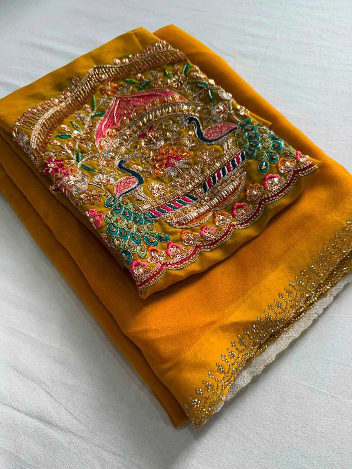 Jiya Premium Georgette Designer Saree