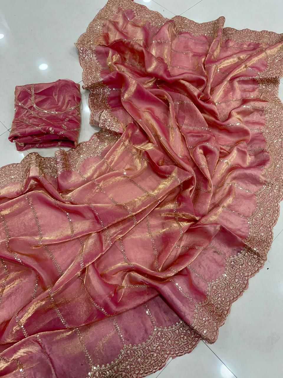 Satin Designer Saree