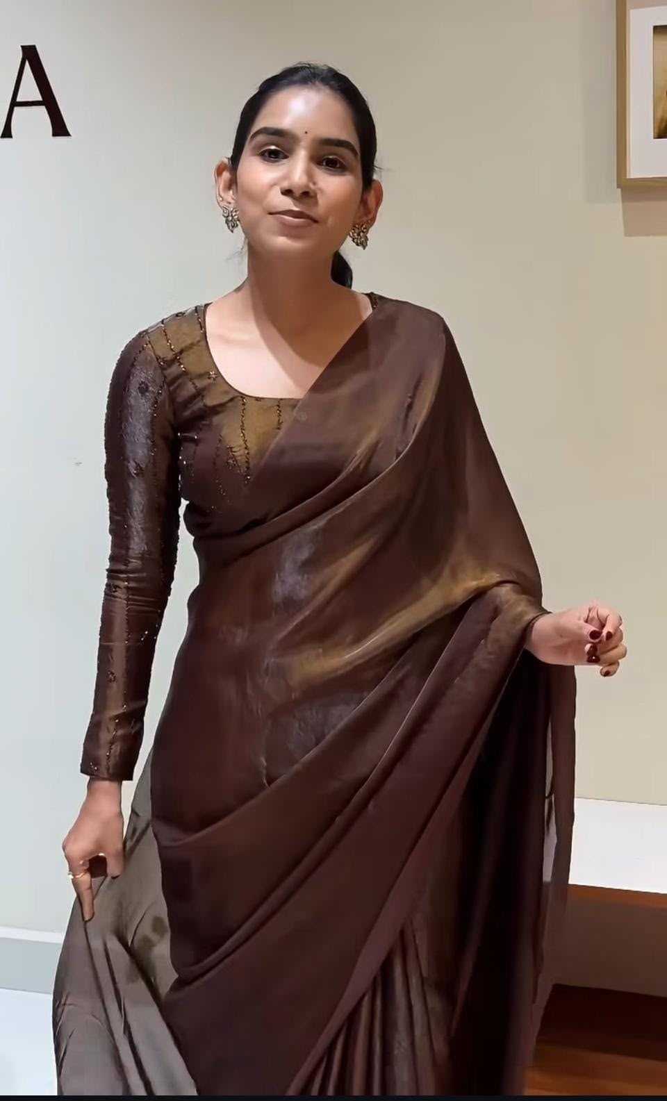 Shree Fendy Satin Designer Saree