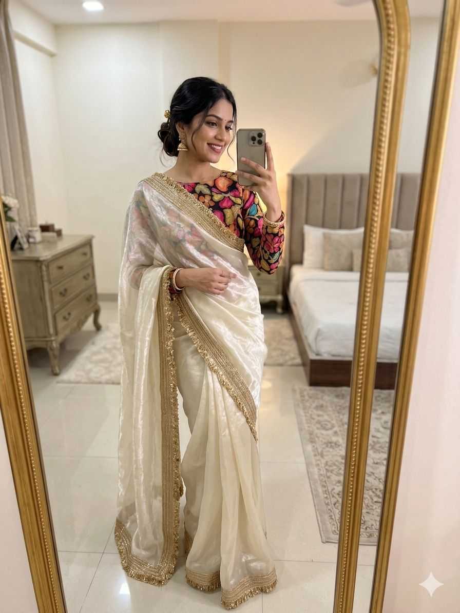 Satin Designer Saree