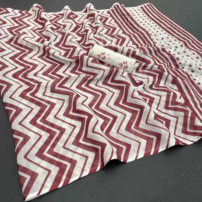 Uniform Soft Cotton Designer Saree
