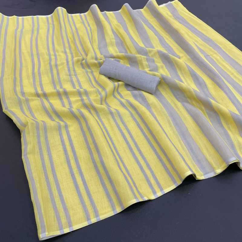 Uniform Soft Cotton Designer Saree