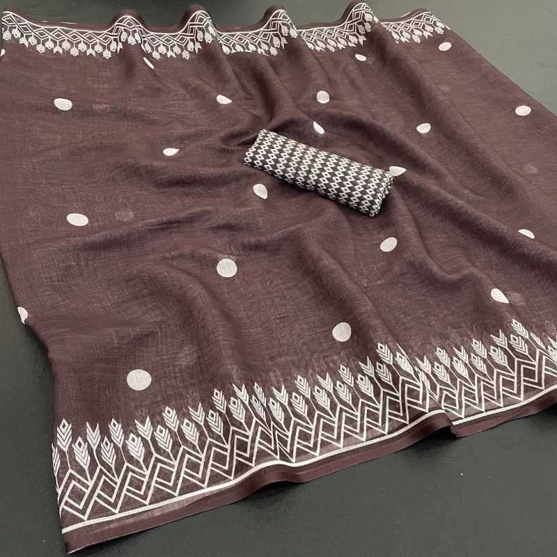 Uniform Soft Cotton Designer Saree