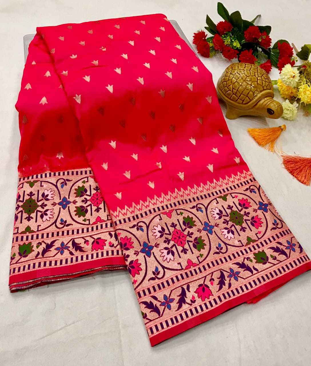 Adhya Paithani Silk Soft Saree