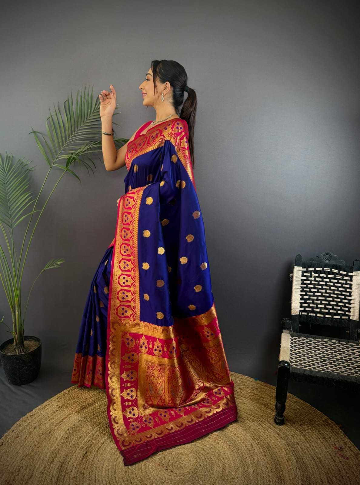 Banarasi Soft Silk Zari Border Saree