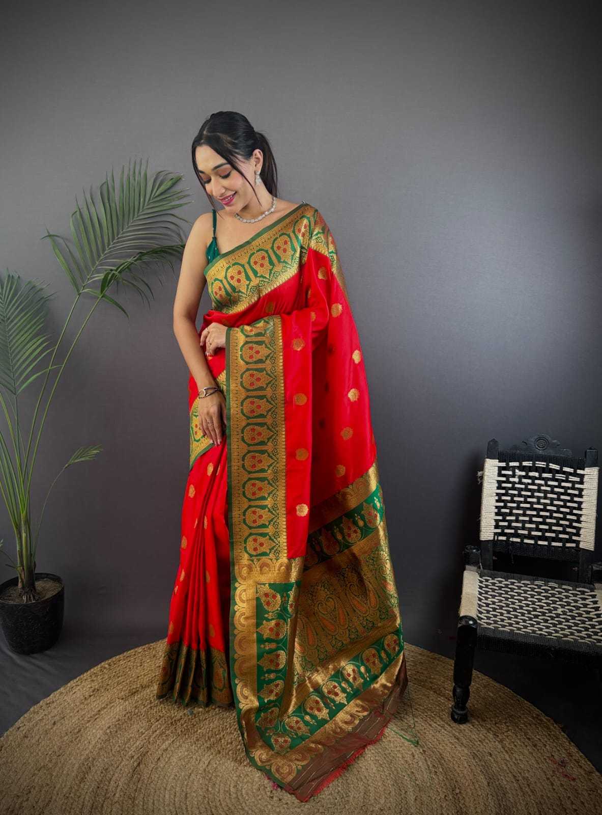 Banarasi Soft Silk Zari Border Saree