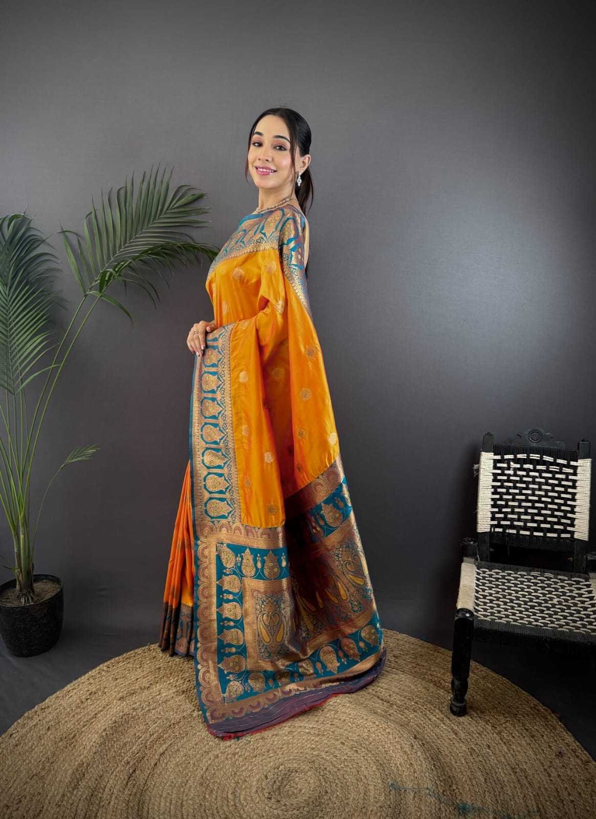Banarasi Soft Silk Zari Border Saree